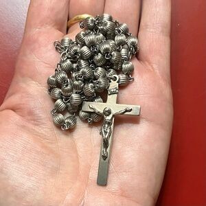 Silver Rosary Beads with Crucifix